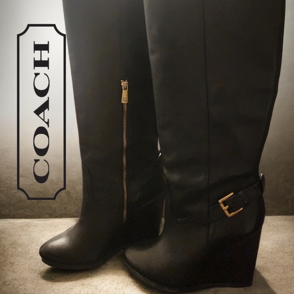 Coach Shoes - Coach Black Heeled Boots for Women